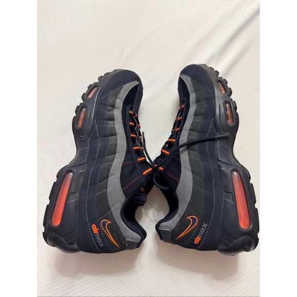 Nike Air Max 95 Obsidian Total Orange “Chicago Bears” Shoes Size 11.5 11 1/2 - Picture 10 of 11